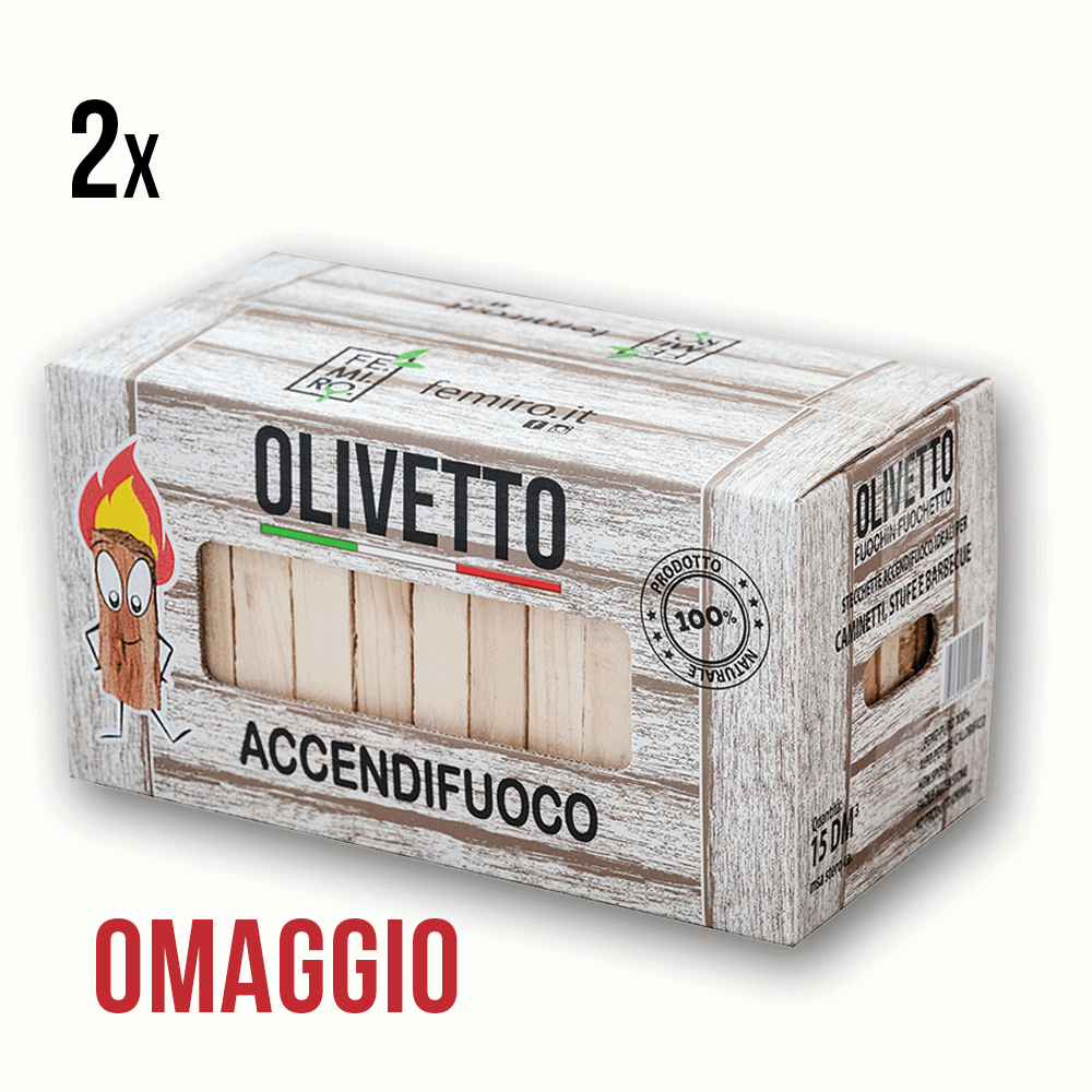 20 scatole: 18 di legna da ardere + IN OMAGGIO: 2 scatole di legnetti + 2 barrette accendifuoco + accendino - immagine 4