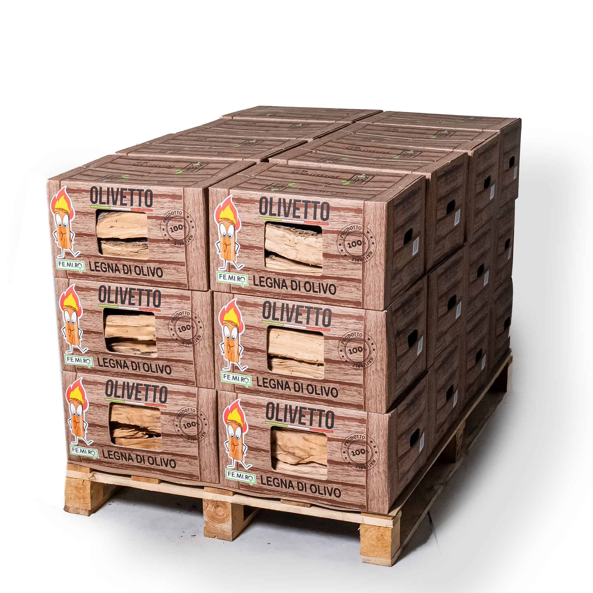 Legna da ardere di ulivo in scatola da 10Kg OLIVETTO - SU BANCALE - Qualità PREMIUM - immagine 12