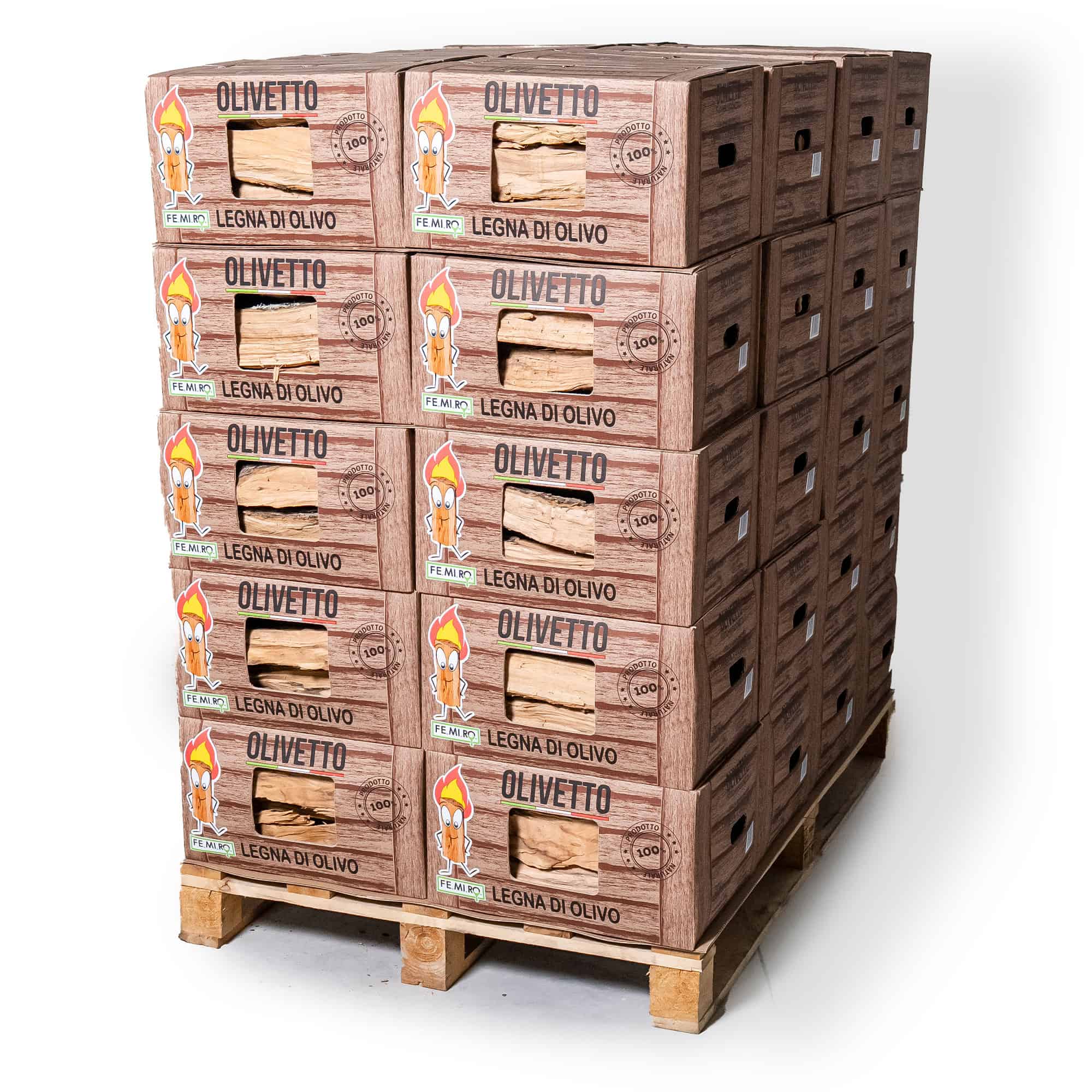 Legna da ardere di ulivo in scatola da 10Kg OLIVETTO - SU BANCALE - Qualità PREMIUM - immagine 14