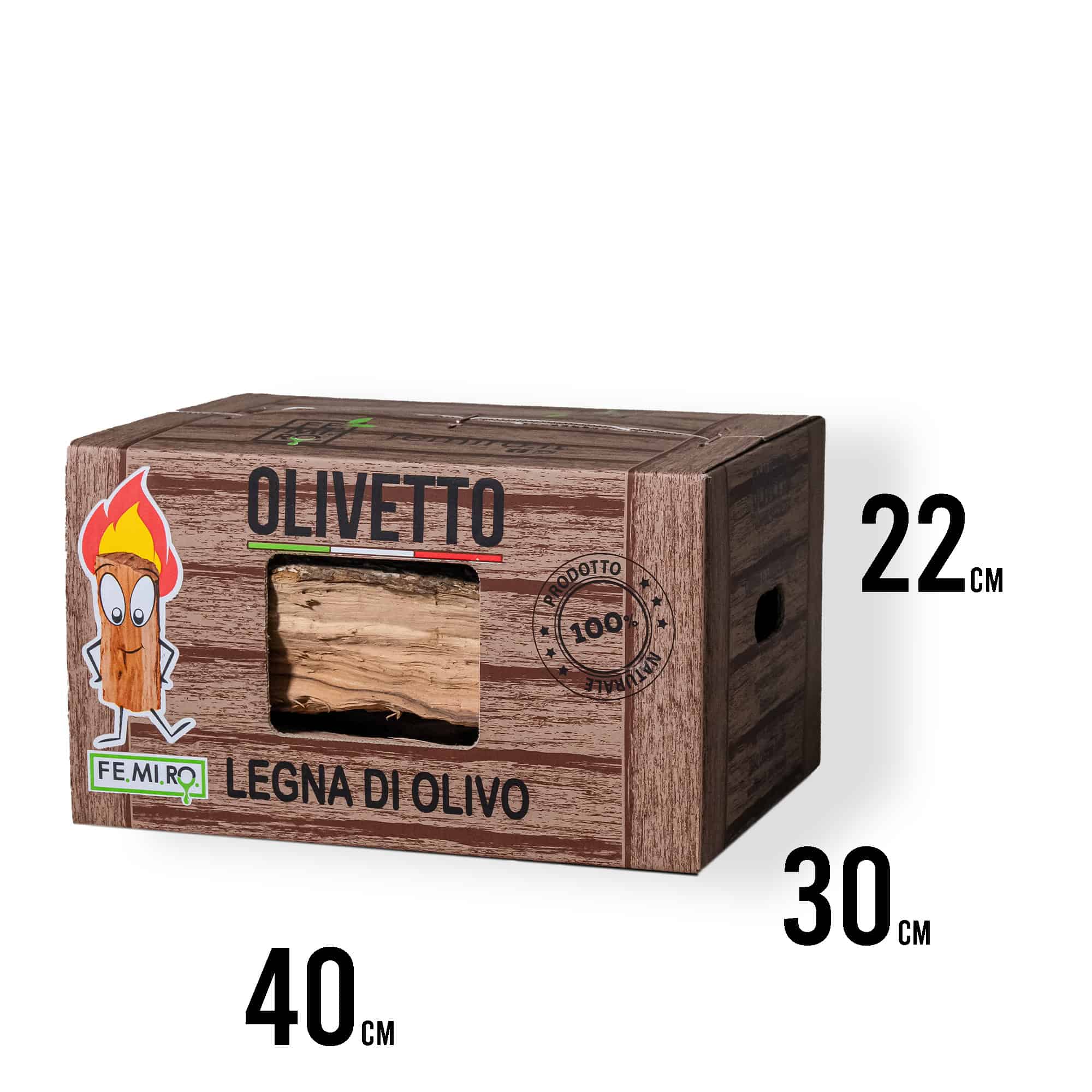 Legna da ardere di ulivo in scatola da 10Kg OLIVETTO - SU BANCALE - Qualità PREMIUM - immagine 16
