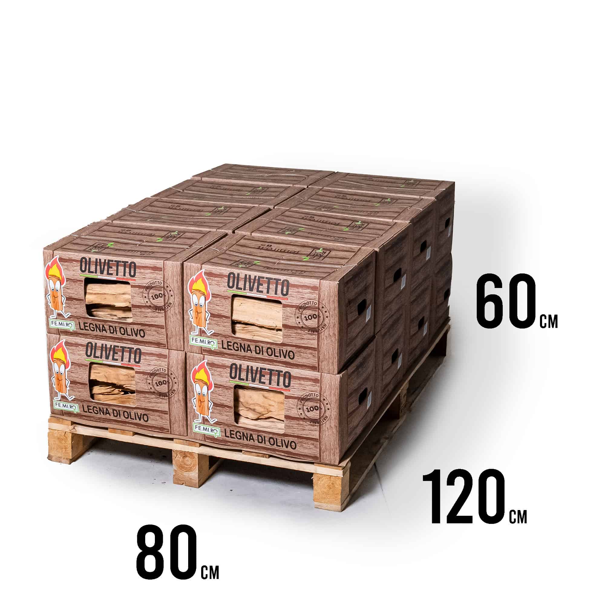 Legna da ardere di ulivo in scatola da 10Kg OLIVETTO - SU BANCALE - Qualità PREMIUM - immagine 18