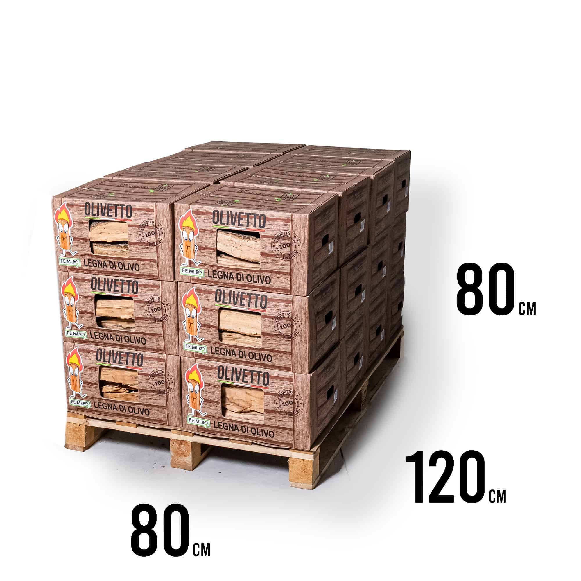 Legna da ardere di ulivo in scatola da 10Kg OLIVETTO - SU BANCALE - Qualità PREMIUM - immagine 19