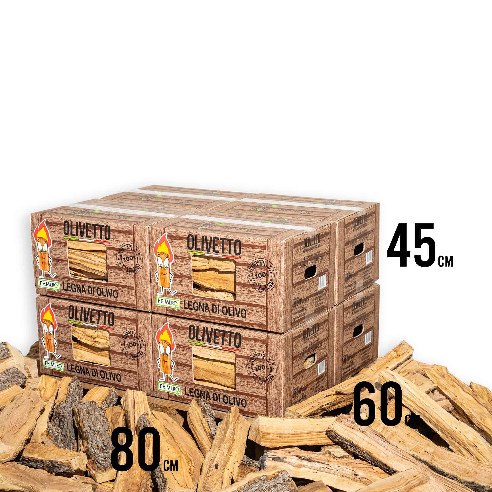 Legna da ardere di ulivo in scatola da 10Kg OLIVETTO - SU BANCALE - Qualità PREMIUM - immagine 17
