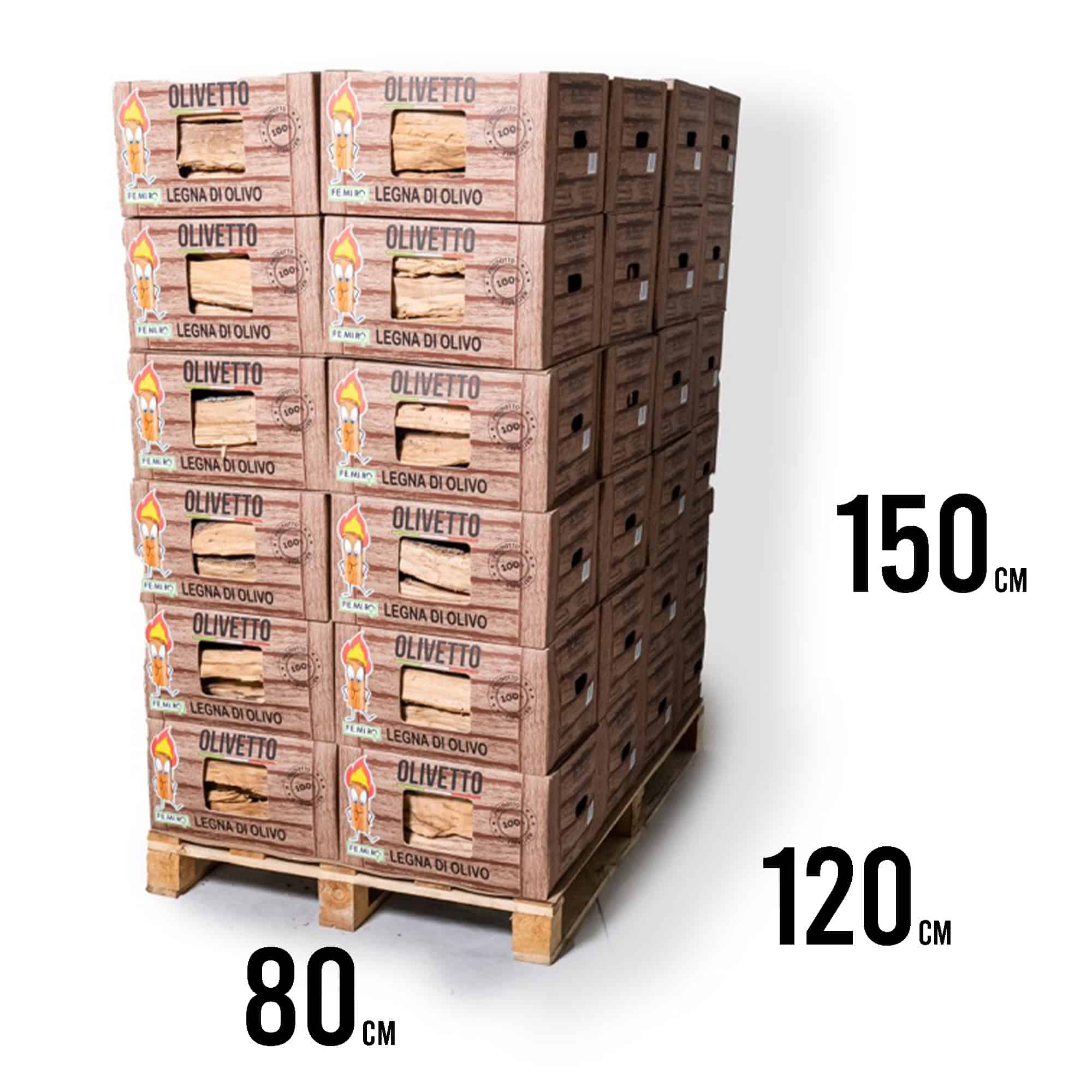 Legna da ardere di ulivo in scatola da 10Kg OLIVETTO - SU BANCALE - Qualità PREMIUM - immagine 22