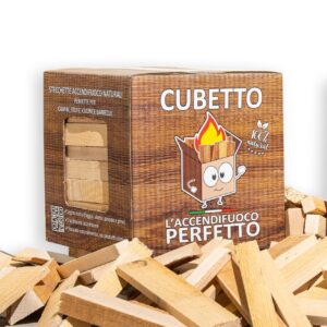 CUBETTO FEMIRO - Legnetti Accendifuoco Faggio/Abete – Scatola 4 kg - SU BANCALE