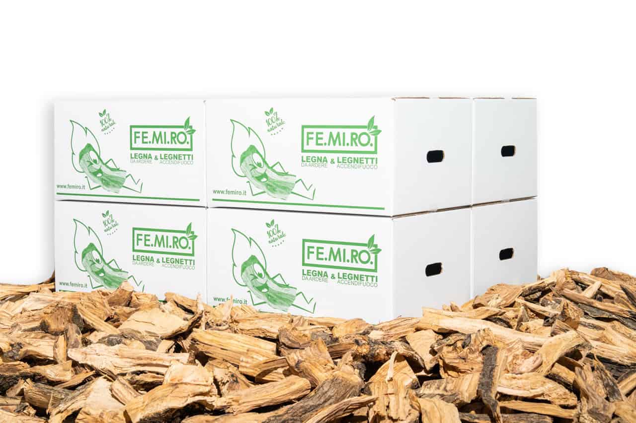 BIG CHIPS - Legna da ardere di olivo in scaglie in scatole da 20 kg - SU BANCALE - immagine 4