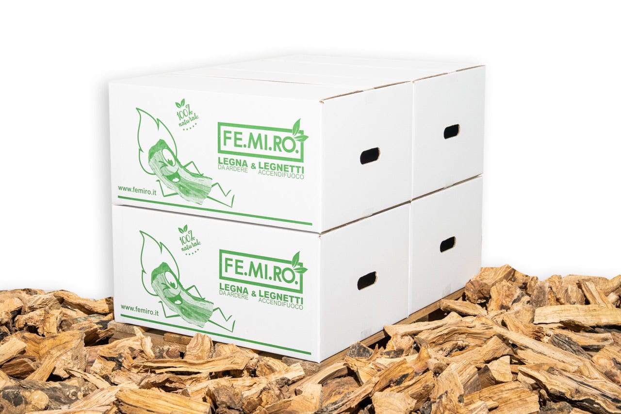 BIG CHIPS - Legna da ardere di olivo in scaglie in scatole da 20 kg - SU BANCALE - immagine 5