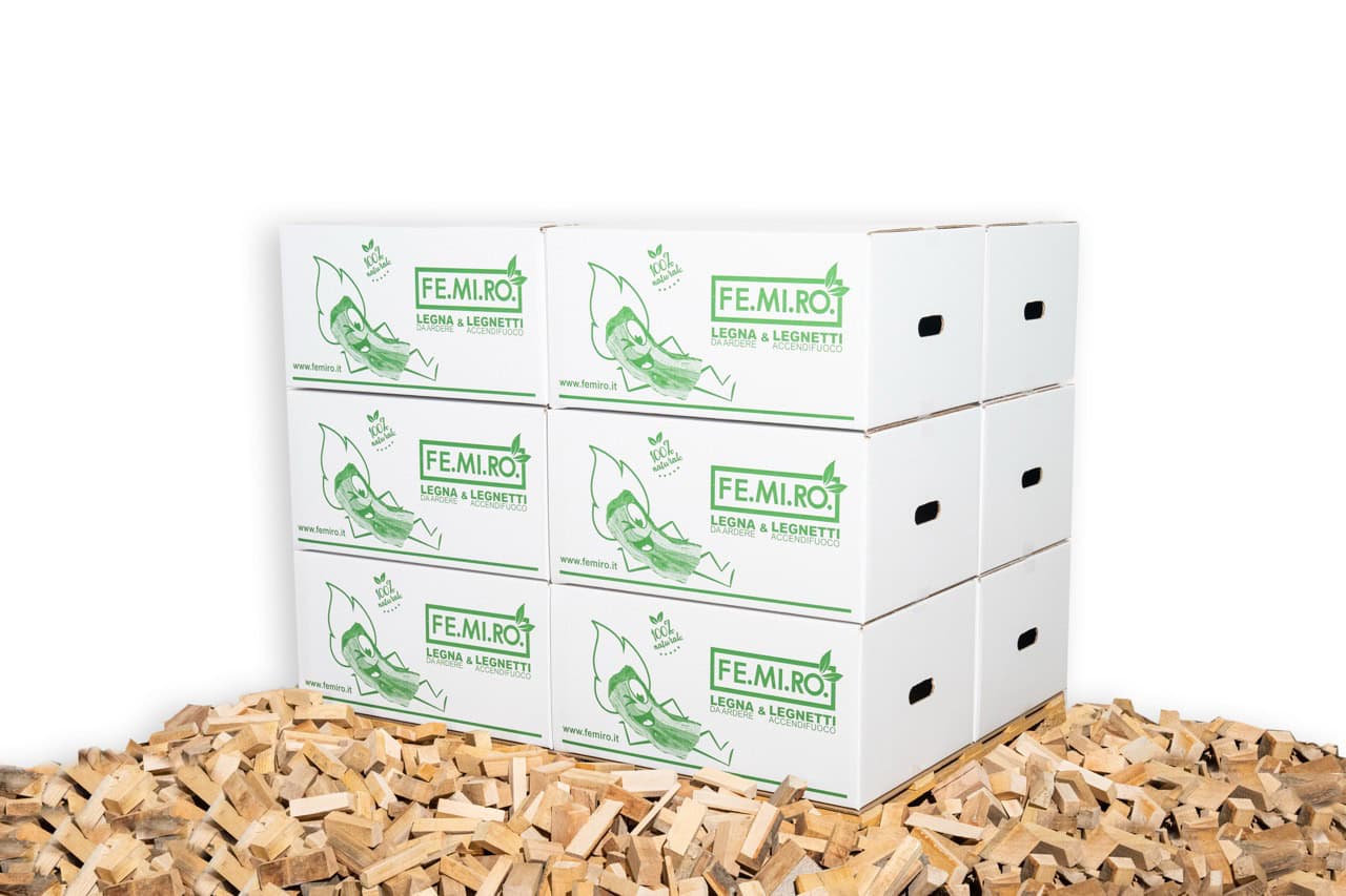 BIG MATT - Legnetti Accendi Fuoco Faggio/Abete in scatole da 20 kg - SU BANCALE - immagine 2